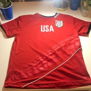 Red Jersey #14 shirt